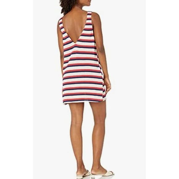 Show Me Your Mumu Patriot Red, White & Blue Striped Knit Teeny Dress Women's M - Picture 2 of 12